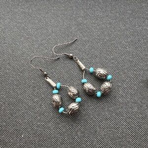 Elegant Silver and Turquoise Earrings